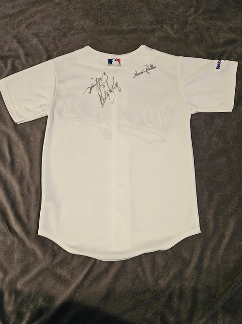 'Autographed' -Majestic MLB⚾'LA Dodgers' Baseball Jersey- Youth Size S